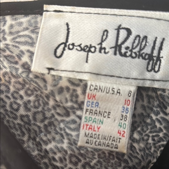 Joseph Ribkoff Mirrored Wrap Black and Silver Women's Top 0120 - Picture 10 of 10